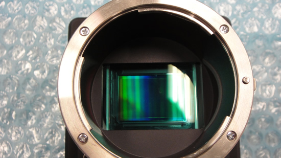 The Canon 50M pixel camera and the testing setup for the centroid calculation.